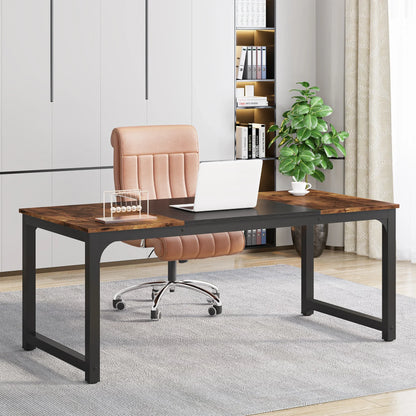 MonoWood Large Office Desk Computer Table Study Writing Desk Workstation for Home Office Modern Computer Desk