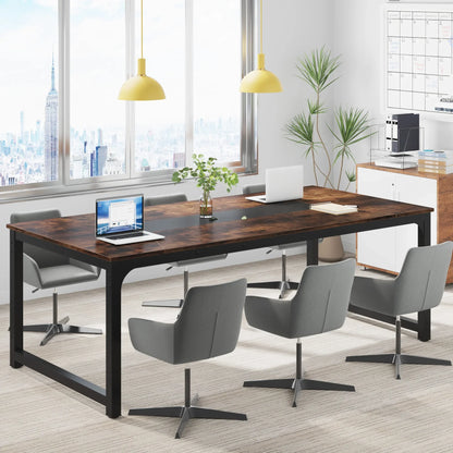 MonoWood Modern Computer Desk 70.8 inch Large Executive Office Desk Study Writing Desk Workstation Computer Table