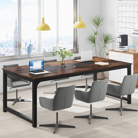 MonoWood Modern Computer Desk 70.8 inch Large Executive Office Desk Study Writing Desk Workstation Computer Table