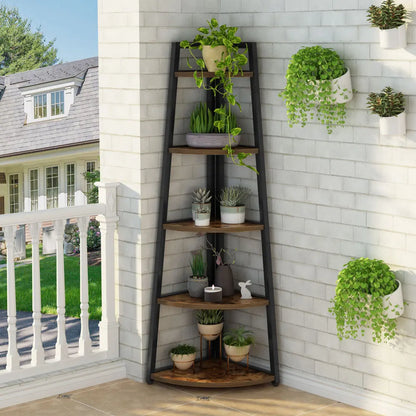 MonoWood Bookcase Corner Book Shelf Rack Wood Bookshelf Storage Shelves