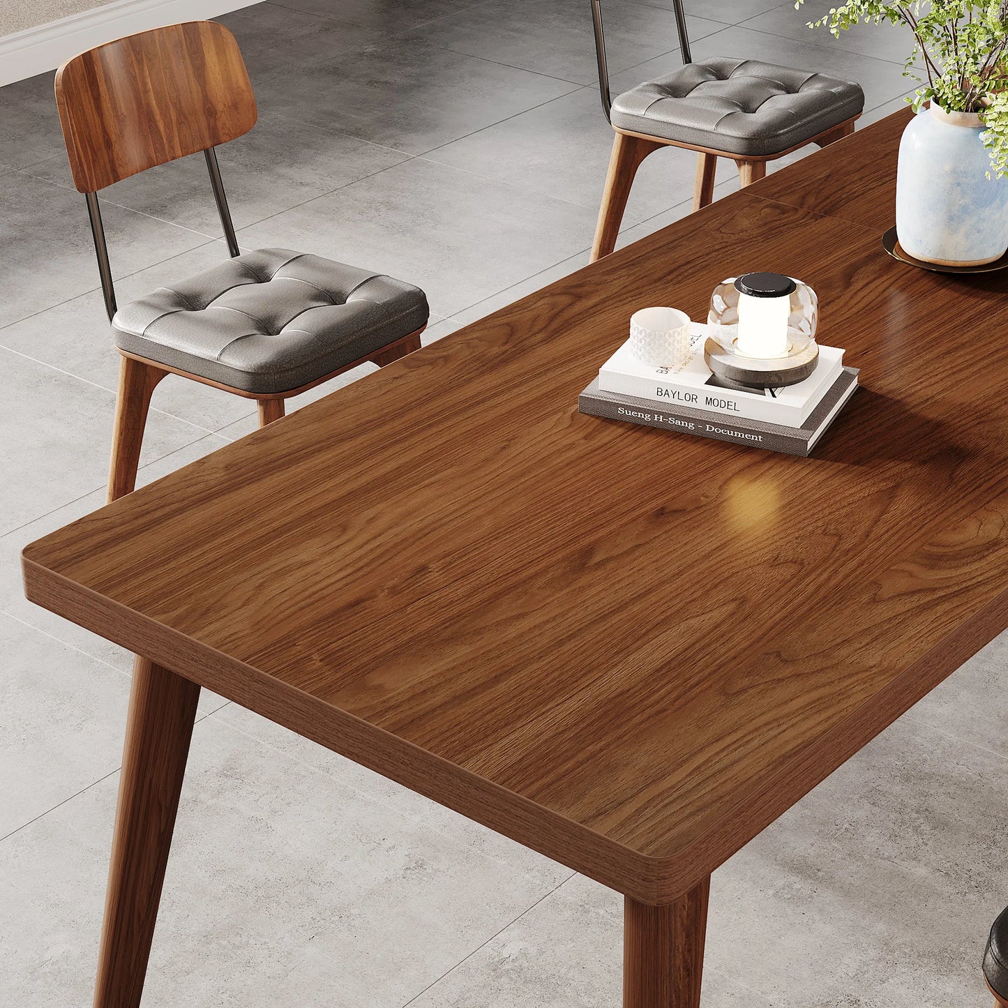 MonoWood 78.7" Extra Long Desk, Large 2-Person Computer Desk Writing Desk, Double Home Office Desk Study Work Table