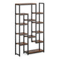 MonoWood  6-Tier Bookshelf 70.9 inch Tall Bookcase, Vintage Industrial 12-Shelf Display Shelves Book Storage Organizer