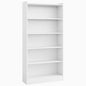 MonoWood Storage Display Bookcase 5 Layer White Modern Book Storage Organizer Display Shelf Rack
