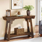 MonoWood 41.3" Wood Console Table, 2-Tier Entryway Table with Storage Shelf, Farmhouse Narrow Sofa Table Behind Couch