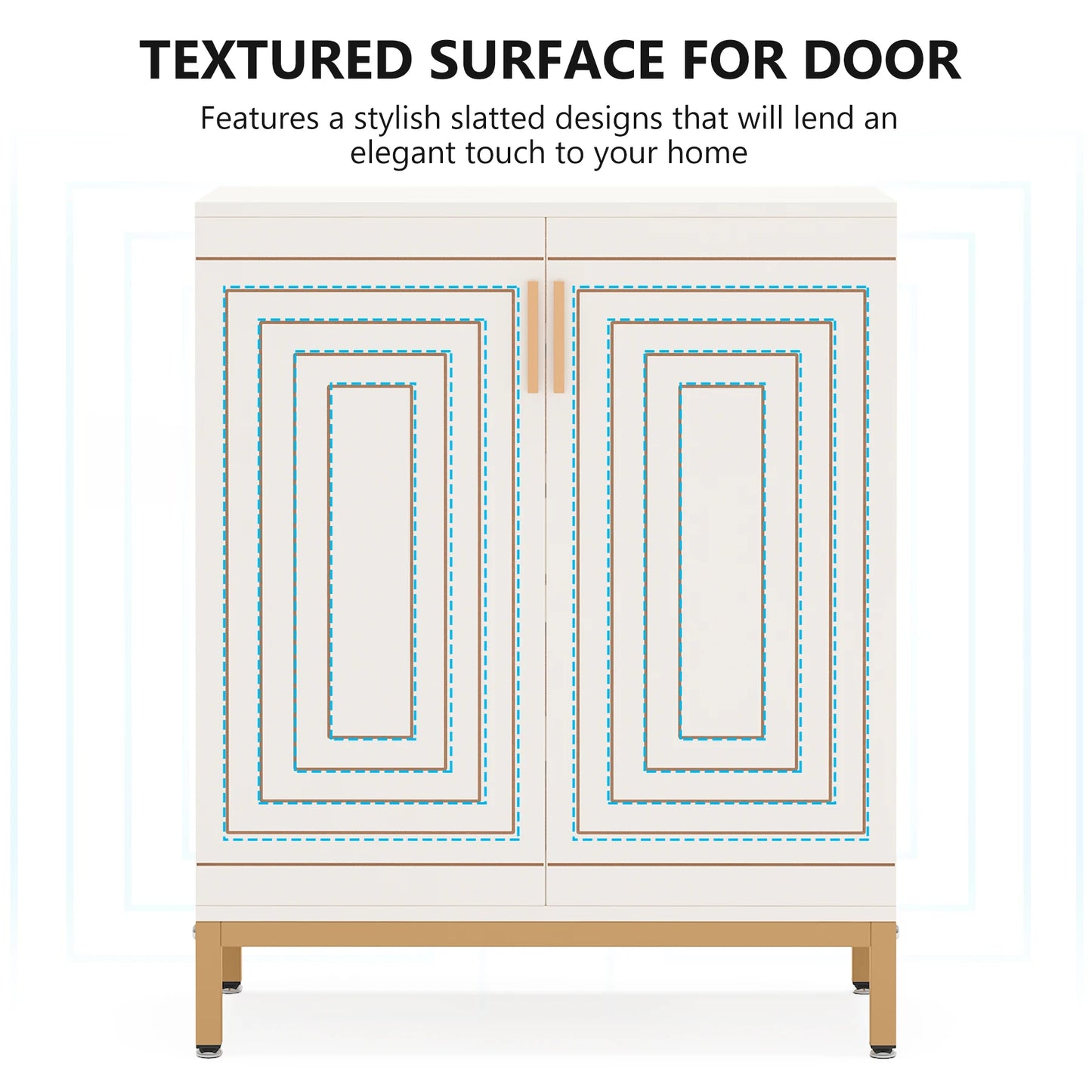 MonoWood WAY TO ORIGIN Shoe Cabinet, 20 Pairs Modern Shoe Storage Cabinet with Doors