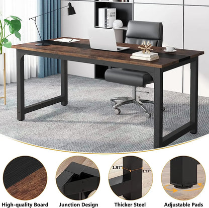 MonoWood Modern Computer Desk Large Office Desk Computer Table Study Writing Desk Workstation for Home Office