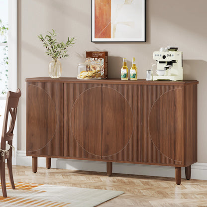 MonoWood Buffet Cabinet Sideboard with Storage, Modern Storage Cabinet Sideboard Buffet Table with Doors for Living Room