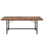 MonoWood Dining Table for 6-8 People, 70.9-Inch Rectangle Wood Kitchen Table with Tube Metal Frame, Rustic Dining Room Table