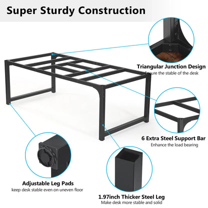 MonoWood Modern Computer Desk 70.8 inch Large Executive Office Desk Study Writing Desk Workstation Computer Table