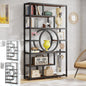 MonoWood Bookshelf Industrial 5 Tier Etagere Bookcase, Freestanding Tall Bookshelves Display Shelf Storage Organizer