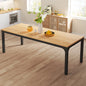 MonoWood Dining Table for 6-8 People, 200cm Large Narrow Long Rectangular Kitchen Dinner Table, Rustic Wood Dining Table