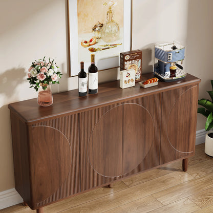 MonoWood Buffet Cabinet Sideboard with Storage, Modern Storage Cabinet Sideboard Buffet Table with Doors for Living Room