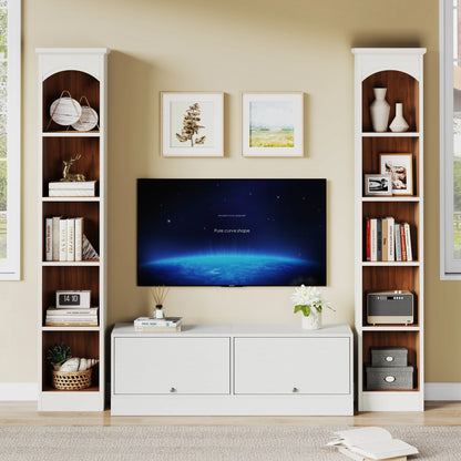 MonoWood 70.9-Inch Tall Narrow Bookcase, 5-Tier Cube Bookshelf with Storage, Modern Slim Corner Display Shelves for Home Offic