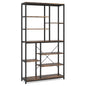 MonoWood 79 Inches Bookcase with Open Shelves, 9-Tier Industrial Bookshelf, 10 Cubes Etagere Storage Shelves Display Shelf