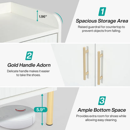 MonoWood Large Shoe Cabinet, 30 Pairs Entryway Shoe Storage Cabinet with Doors and Shelves, 6-Tier Modern Shoes Rack Organizer