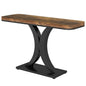 MonoWood Industrial Console Table, 40 inch Narrow Entryway Foyer Table with Geometric Base, Rustic Hallway Accent Table