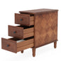 MonoWood Wood End Table, Fully Assembled Narrow Side Table with Drawers, Pre-Assembled Nightstand Slim Bedside Table