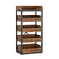 MonoWood Wood Fruit and Vegetable Storage Rack, 5-Tier Pull-Out Snack Stand Fruit Basket Stand, Utility Shelf Organizer
