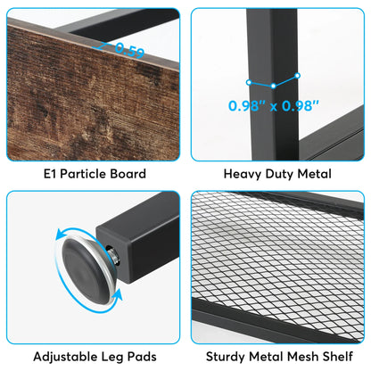 MonoWood Small Heavy Duty Clothes Rack with Shelf and Hanging Rod, Freestanding Closet Organizer, Max Load 300LBS