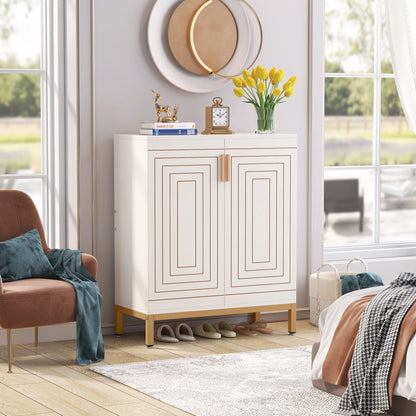 MonoWood WAY TO ORIGIN Shoe Cabinet, 20 Pairs Modern Shoe Storage Cabinet with Doors