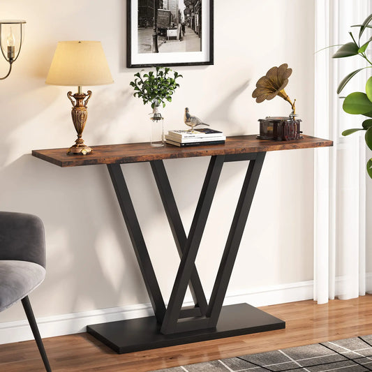 MonoWood Console Tables Industrial Entryway Hallway Table Drop Shipping