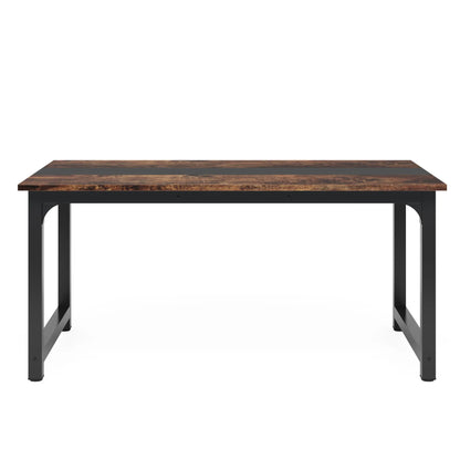 MonoWood 63"x31.5" Dining Table, Industrial Kitchen Table for 6-8 Person, Rectangular Dinner Table for Dining Room Kitchen