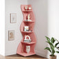 MonoWood Corner Shelf, Modern 5-Tier Wall Corner Bookshelf, Stylish Corner Small Bookcase Storage Rack Plant Stand