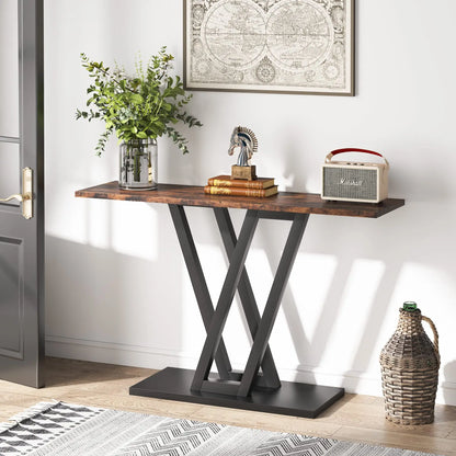 MonoWood Console Tables Industrial Entryway Hallway Table Drop Shipping