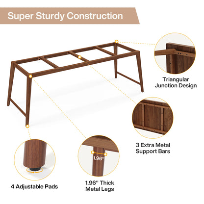 MonoWood 78.7" Extra Long Desk, Large 2-Person Computer Desk Writing Desk, Double Home Office Desk Study Work Table