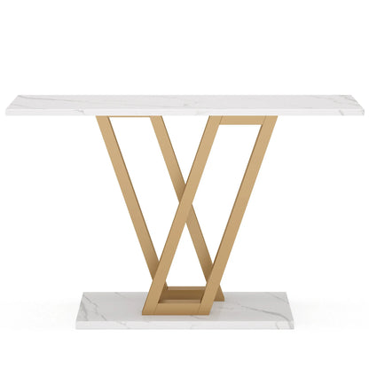 MonoWood 43 Inch Console Table Industrial Entryway Hallway Table  Living Room Furniture