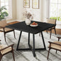 MonoWood Square Dining Table for 4, 31.5" Industrial Dinner Table with Metal Base, Wood Kitchen Table for Dining Room