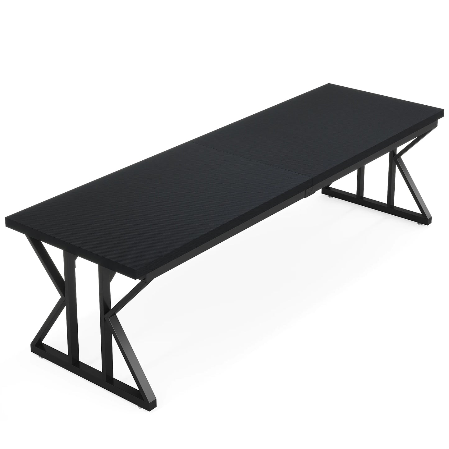 MonoWood 78.7-Inch Executive Desk, Large Computer Office Desk Workstation, Laptop Desk Study Writing Table Business Furniture