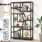 MonoWood Bookshelf Industrial 5 Tier Etagere Bookcase, Freestanding Tall Bookshelves Display Shelf Storage Organizer