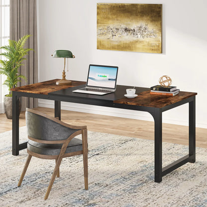 MonoWood Large Office Desk Computer Table Study Writing Desk Workstation for Home Office Modern Computer Desk