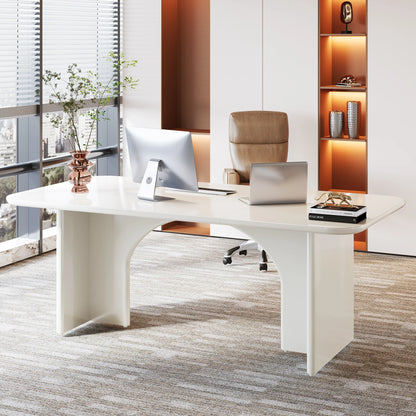 MonoWood 63-Inch Large Desk, Modern Home Office Computer Desk for 1-2 Person