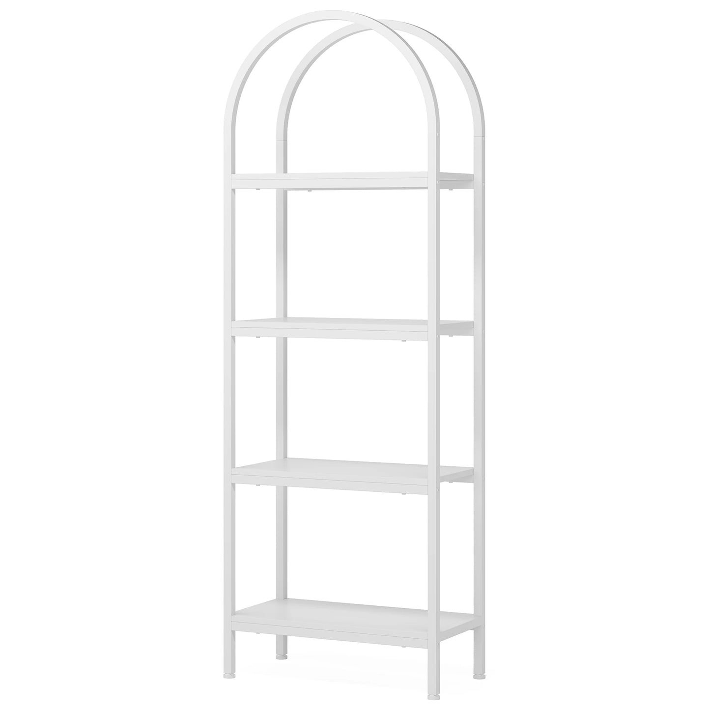 MonoWood 4-Tier Open Bookshelf, 70.8" Wood Bookcase Storage Shelves with Metal Frame, Freestanding Display Rack