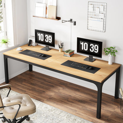 MonoWood 78.7 Inches Extra Long Computer Desk 2 Person Desk, Double Long Desk, Workstaion for Home Office