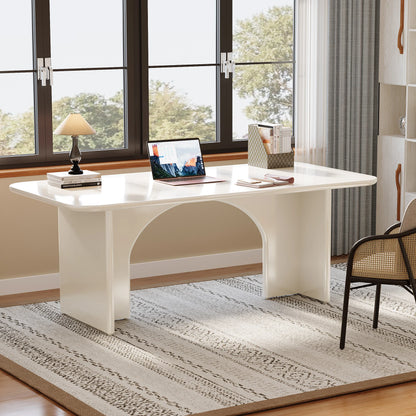 MonoWood 63-Inch Large Desk, Modern Home Office Computer Desk for 1-2 Person