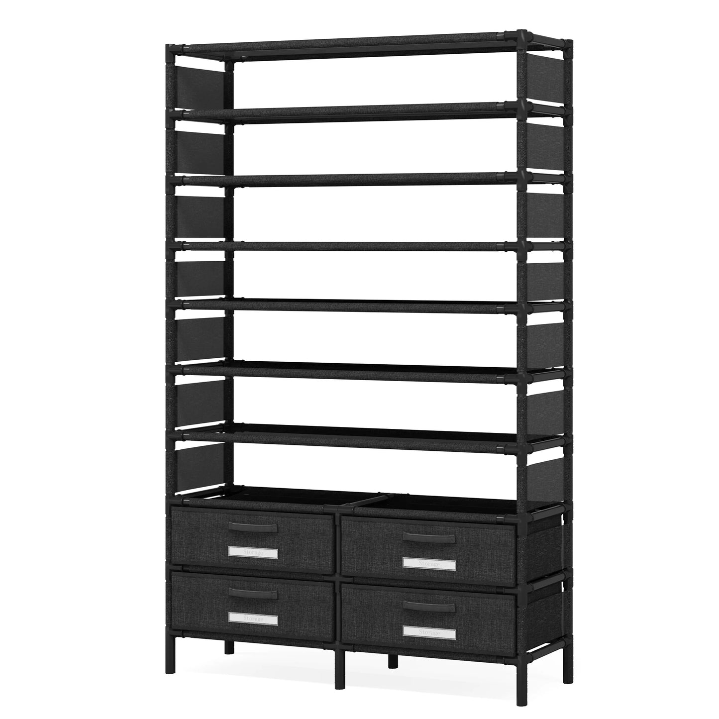 MonoWood 10 Tiers Shoe Rack Shoe Shelf Large Capacity Shoe Organizer Space Saving