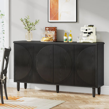 MonoWood Buffet Cabinet Sideboard with Storage, Modern Storage Cabinet Sideboard Buffet Table with Doors for Living Room