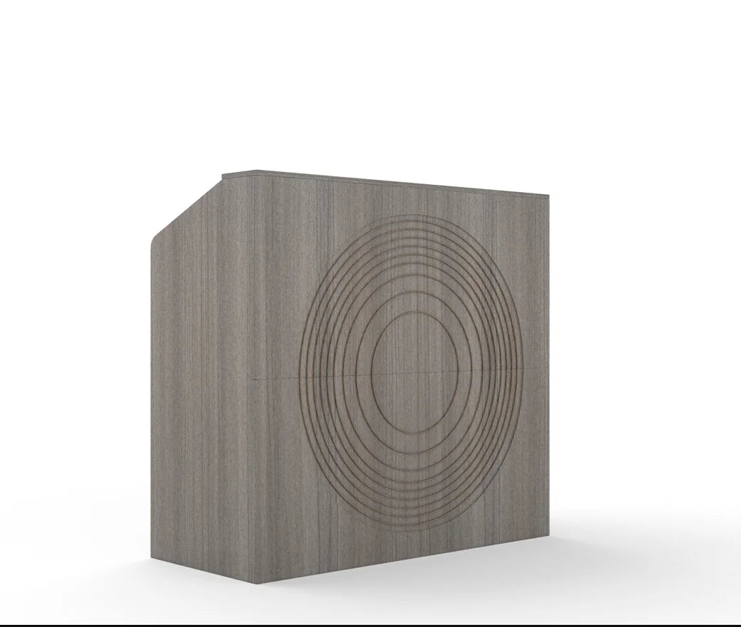 MonoWood Reception Desk with Counter, Modern Front Desk Reception Room Table with Cable Grommet, 47 inch Counter for Checkout