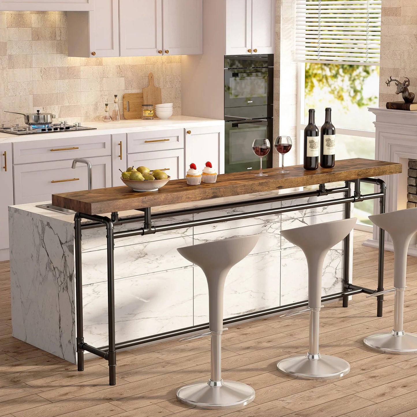 MonoWood Console Table, 70.9 Inch Extra Long Sofa Table for Living Room, Wood Entryway Table Behind Couch, Hallway Foyer Table