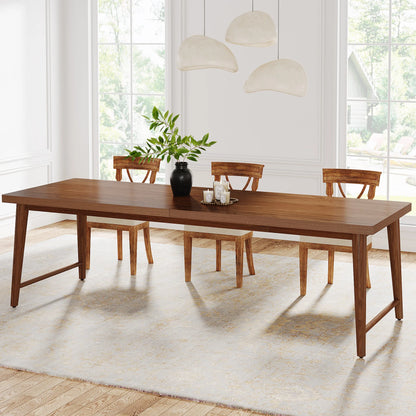 MonoWood 78.7-Inch Dining Table, Mid-Century Modern Kitchen Dining Room Table for 6-8 People, Wood Kitchen Tables