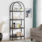 MonoWood 4-Tier Open Bookshelf, 70.8" Wood Bookcase Storage Shelves with Metal Frame, Freestanding Display Rack