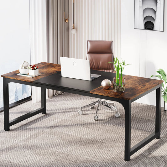 MonoWood Modern Computer Desk Large Office Desk Computer Table Study Writing Desk Workstation for Home Office