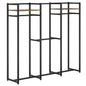 MonoWood Free Standing Closet Organizer with Hanging Rods,Clothes Rack with Storage Shelves, Large Size Storage Rack